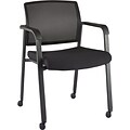 Quill Esler Mesh Guest Chair with Casters, Black