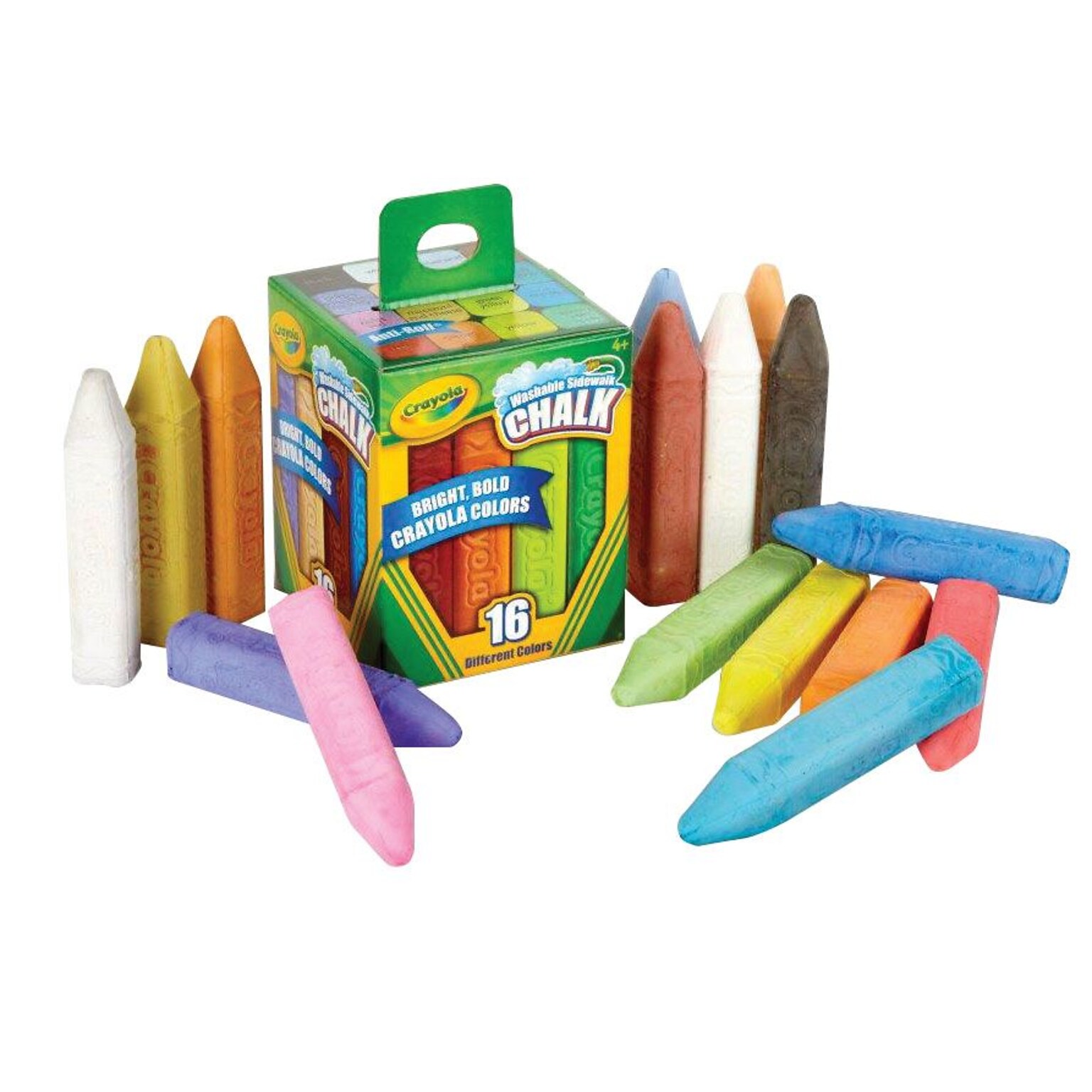 Crayola Sidewalk Chalk, Assorted Colors, 16/Box (51-2016)