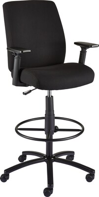 Quill Brand® Parsall Fabric Computer and Desk Stool, Black (50231-CC)