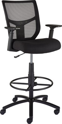 Quill Brand® Cabal Mesh Back Fabric Computer and Desk Stool, Black (50238-CC)