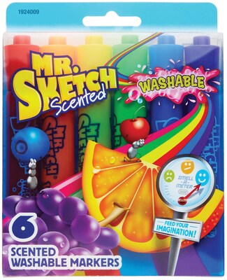 Sanford® Mr. Sketch Chisel Point Scented Washable Marker, Assorted, 6/Pack (1924009)