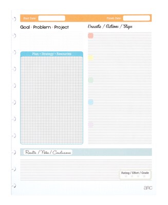 Arc System Project Planner Refill Paper 11 x 8 1/2 (50043)