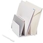 Poppin Fin 3 Compartment Plastic File Organizer, White (102742)