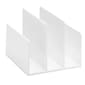 Poppin Fin 3 Compartment Plastic File Organizer, White (102742)
