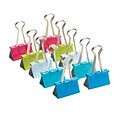 Poppin, Medium Colored Binder Clips, Assorted, Set of 10 (102776)