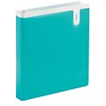 Poppin 1 Pocket Binder, Aqua (103729)