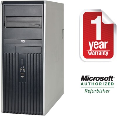 HP DC7800 Refurbished Tower Computer, Core2Duo-2.33Ghz, 4GB Memory, 750GB HDD, DVD-CDRW Drive, W10P64