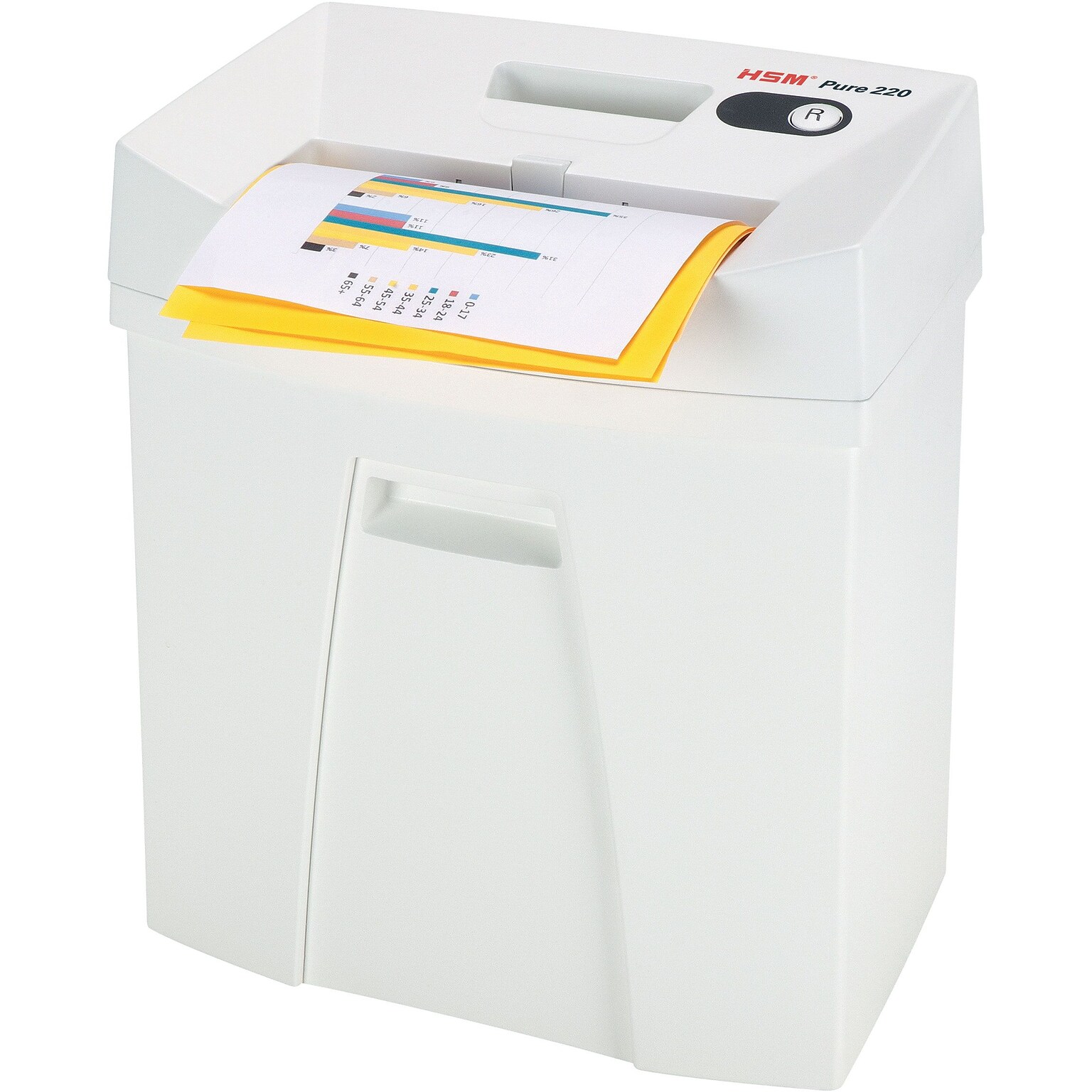 HSM® Pure 220C Cross-Cut Shredder, Shreds Up to 8 Sheets, 5.3 Gallon Capacity