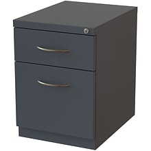 Lorell 2-Drawer Mobile Vertical File Cabinet, Letter Size, Lockable, 24.3H x 18W x 23D, Charcoal