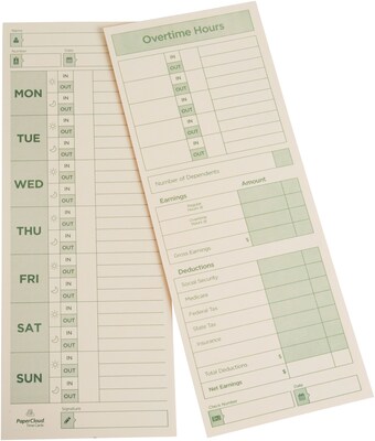 PaperCloud Weekly, Double Sided, 3 1/2 x 9, 220 pk, (TB968122)