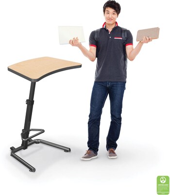 BALT Up-Rite Student 43"H Adjustable Desk, Laminate (90532-7909-BK)