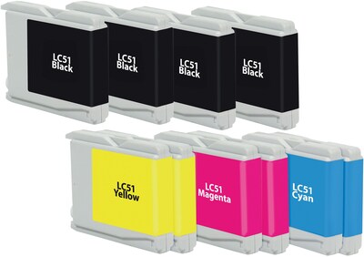 Quill Brand® Brother LC51 Remanufactured B/C/M/Y Ink Cartridge, Standard Yield, 10/Pack (LC51) (Lifetime Warranty)