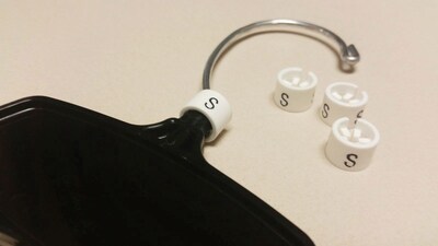 NAHANCO® Hanger Markers; 1/2, Size XL, White/Black, 100/Pack