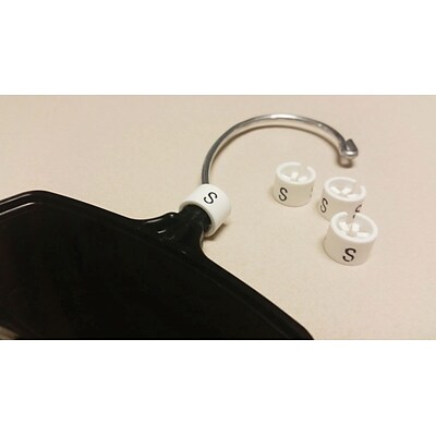 NAHANCO® Hanger Markers; 1/2, Size XL, White/Black, 100/Pack