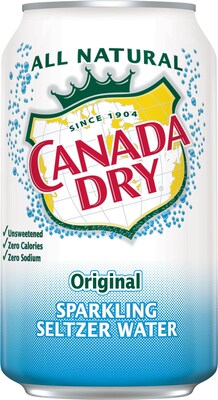 Canada Dry® Original Sparkling Seltzer Water, 12 oz. Cans, 24/Pack (78000147162)