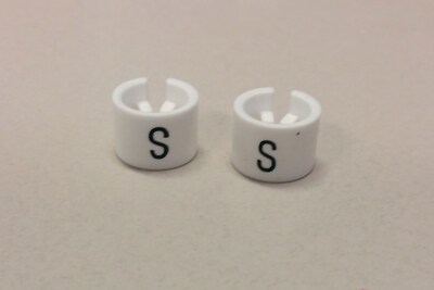 NAHANCO® Hanger Markers; 1/2, Size Small, White/Black, 100/Pack