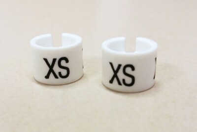 NAHANCO® Hanger Markers; 1/2, Size X Small, White/Black, 100/Pack