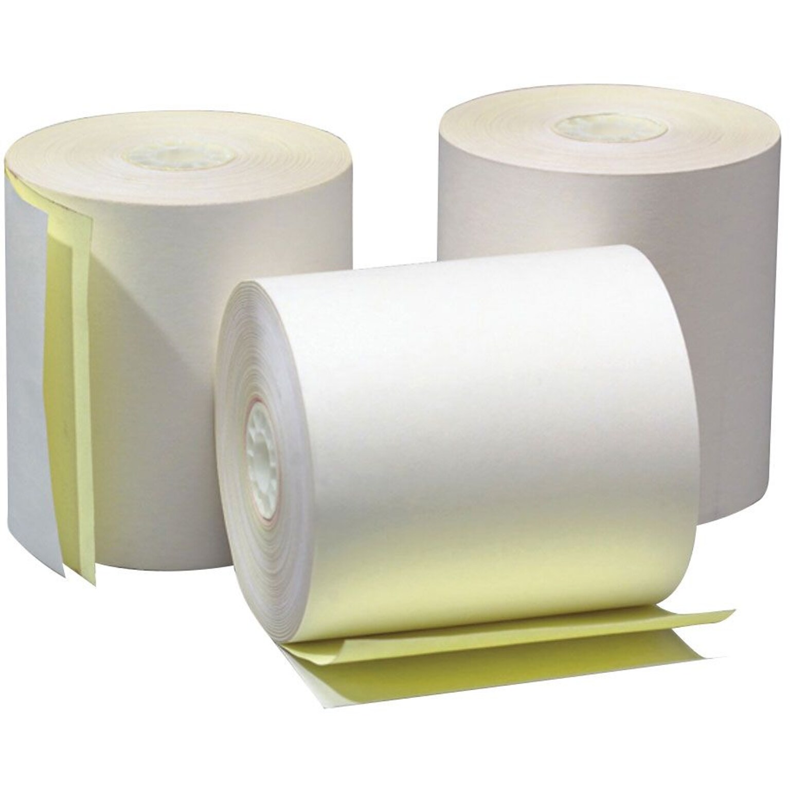 Alliance Add/Cash/POS Rolls, 3 x 65, 3-Ply Carbonless White/Canary/Pink, 50/Carton (3409-A)