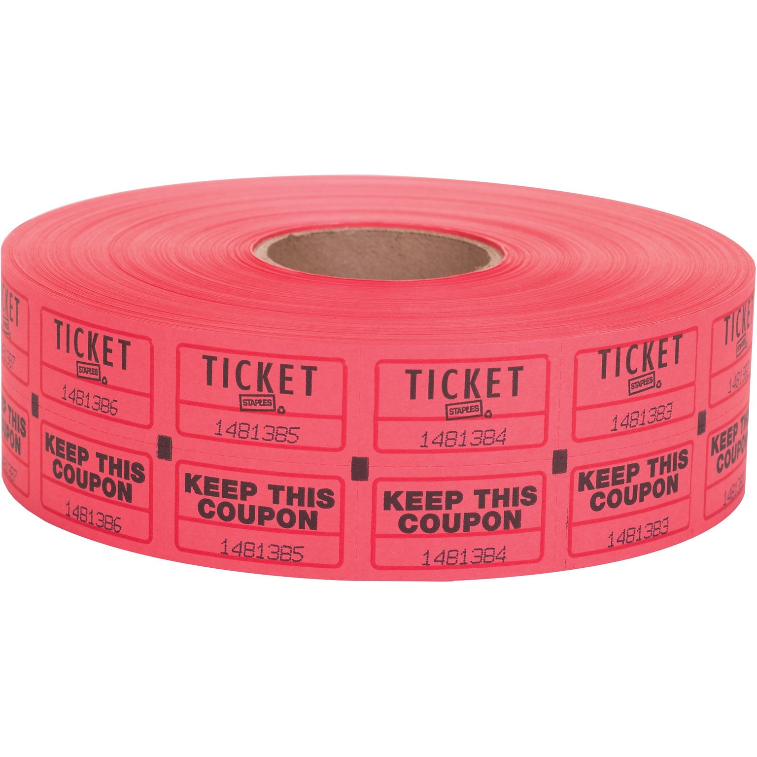 Staples Double Ticket Roll, 2000/Roll (19163)