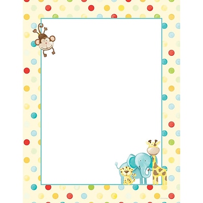 Great Papers! Baby Zoo Animals Letterhead 8.5 x 11, 80/Count (2013163)