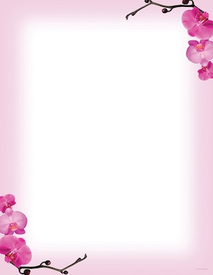 Great Papers! Pink Orchids Letterhead 8.5 x 11 80 count (2013191)