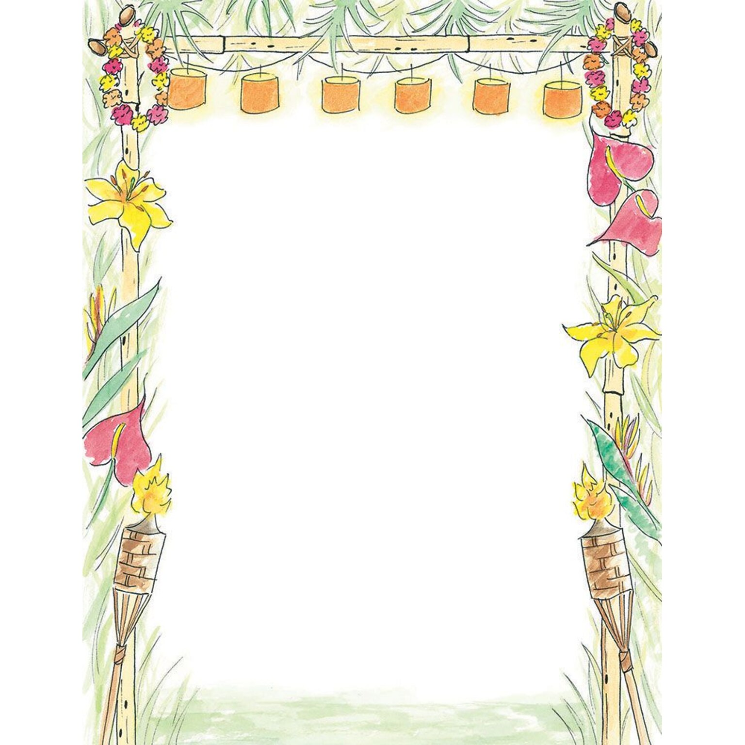 Great Papers! Luau Letterhead, Multicolor, 80/Pack (2014261)