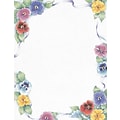 Great Papers! Pretty Pansies Letterhead, 8.5 x 11, 80 Count