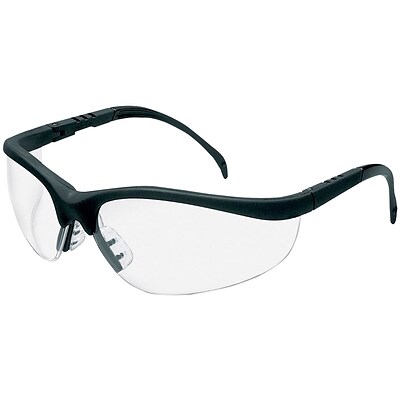Crews Klondike® Safety Glasses, Black, Clear, Anti-Fog, 1 Each