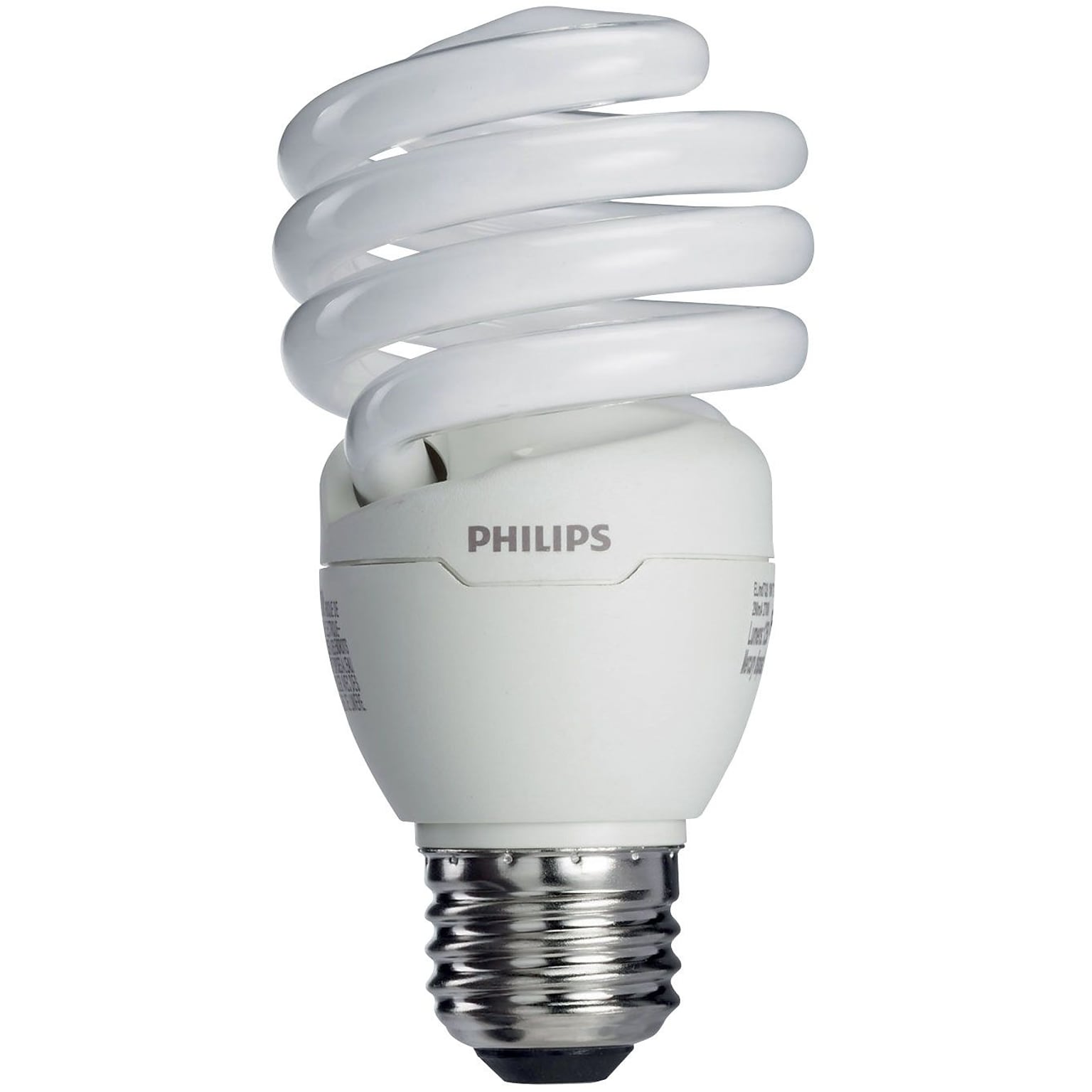Philips Compact Fluorescent Twister Light Bulb, 23 Watts, Cool White, 6/Pack (414060)