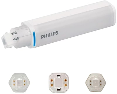Philips LED Horizontal PL-C/T Lamp, 8.5 Watts, 4-Pin, Soft White, 10/Pack (458372)