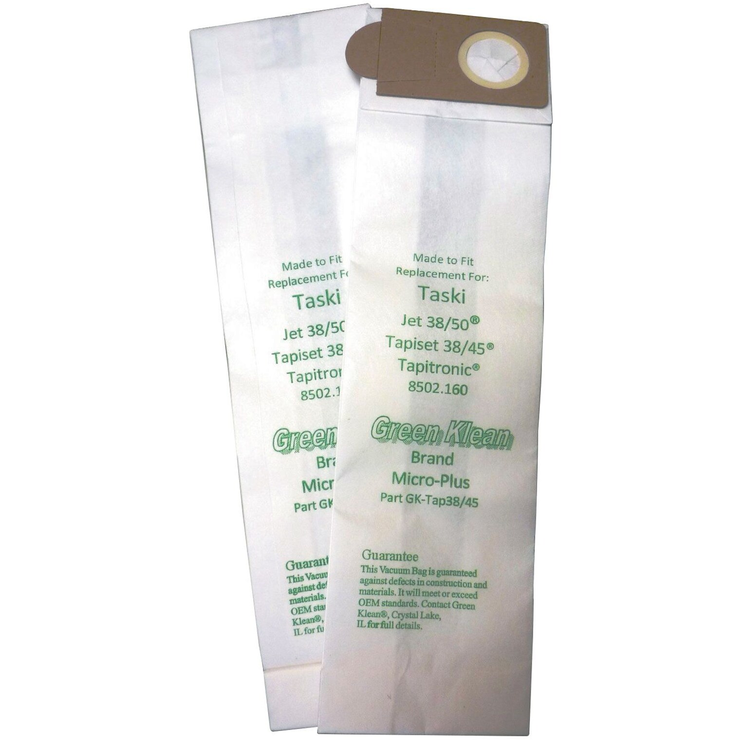 TASKI Double Filtered Vacuum Bags, White, 10/Carton (D8502.160)