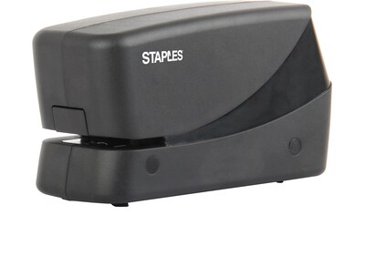 Electric Automatic Half Strip Desktop Stapler,  25 Sheet Capacity, Black