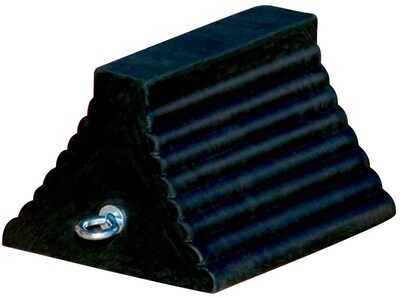 Checkers® Roadblock Rubber Wheel Chock With Bottom Void, Black