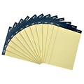 Signa® Perforated Writing Pads; Wide Ruled, Canary, 8-1/2 x 11-3/4, 12/Pack