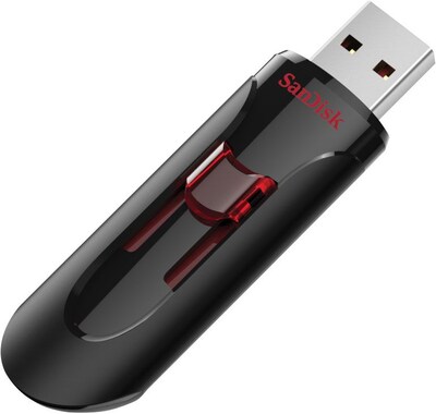 SanDisk 32GB Cruzer Glide™ 3.0 USB Flash Drive Black and Red (SDCZ600-032G-A4)