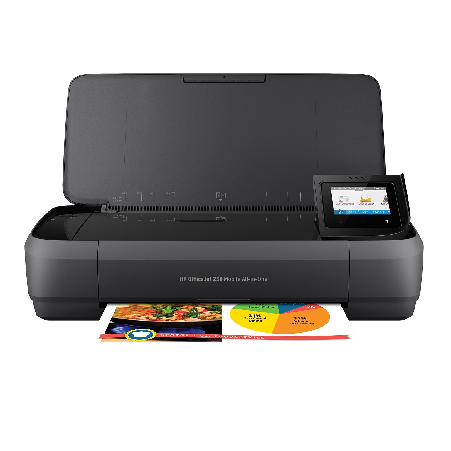 HP OfficeJet 250 Wireless Color Inkjet Printer, All-In-One, Print, Scan, Copy (CZ992A#B1H)