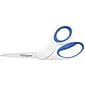 Wetscott Bent Titanium Bonded Non-Stick 8" Scissors, Pointed Tip, White/Blue (ACM-16578)