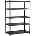 Muscle Rack 72Hx48W Silver Steel Shelving; 5-Shelf, Silver