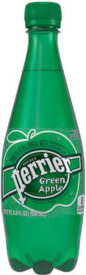 Perrier® Sparkling Natural Mineral Water, Green Apple, 16.9 oz., Pack of 24 (12266518)