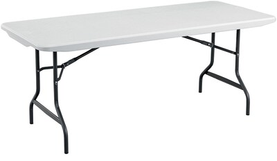 Quill Brand® Folding Table, 72L x 29W, Platinum (79123)