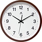 Infinity Instruments 14" Wall Clock, Walnut Finish Clock