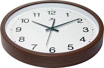 Infinity Instruments 14 Wall Clock, Walnut Finish Clock