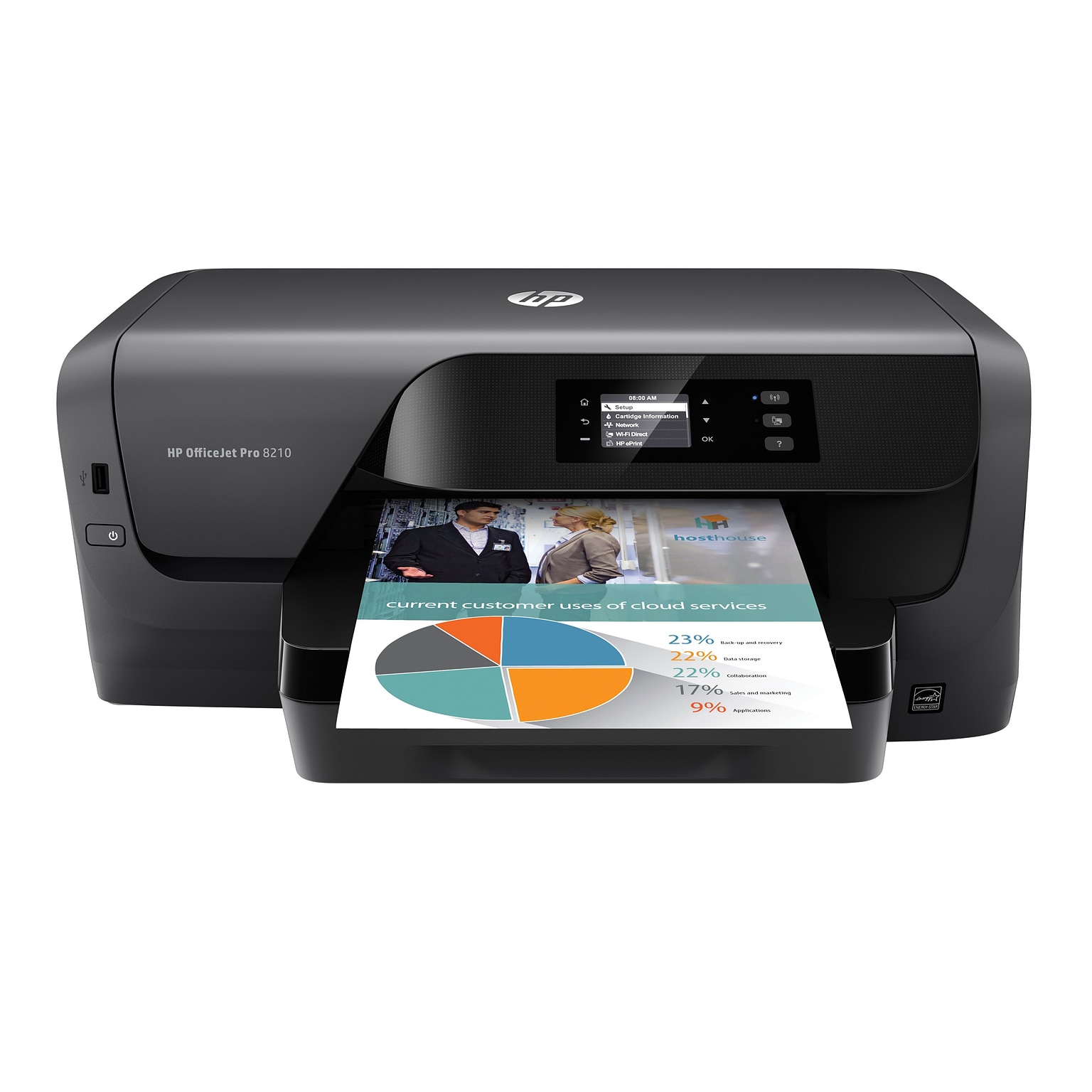 HP® OfficeJet Pro 8210 Wireless Single-Function Color Inkjet Printer