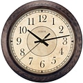 La Crosse Clock 14 Inch Round Brown Plastic Analog Wall Clock (404-2635)