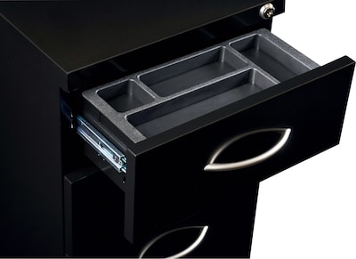 Lorell Premium Mobile File Cabinet, 15W x 22.9D x 27.7H,Black (LLR79129)