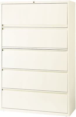 Lorell 5 Drawer Lateral File Cabinet, Binder Storage, Cloud, Letter/Legal, 42W (LLR22958)