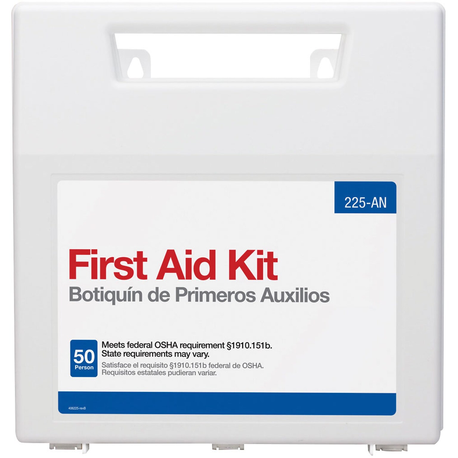 First Aid Only Plastic First Aid Kit with Medication, 50 People, 196 Pieces (225-AN)