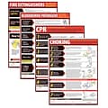 ComplyRight™ Lifesaving Posters; 4 Poster Set, CPR, Choking, Bloodborne Pathogens, Fire Extinguisher