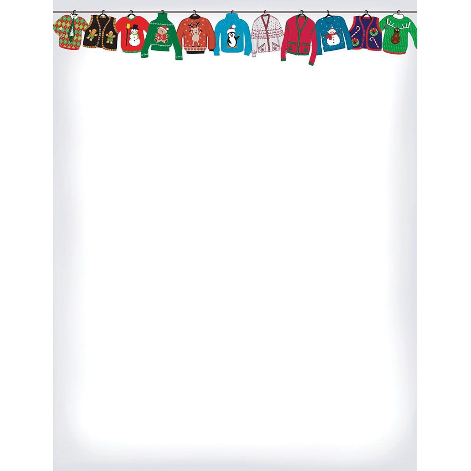 Great Papers! Holiday Stationery 8.5 x 11 Holiday Sweater 80 count (2015097)