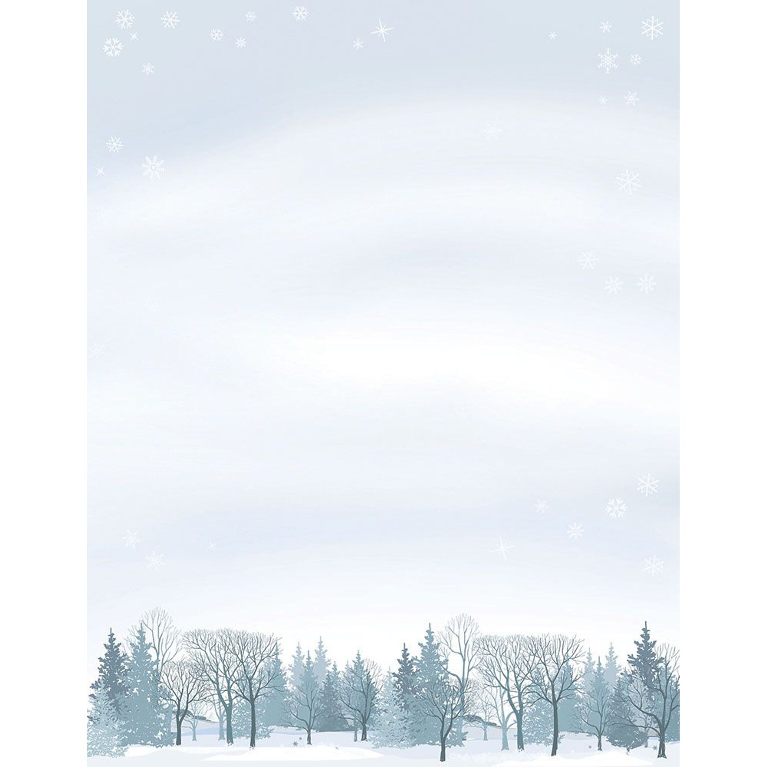 Great Papers! Holiday Stationery, 8.5 x 11, Winter Wonderland, 80 Count